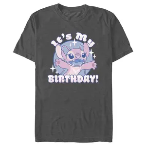 Men's Lilo & Stitch Angel It's My Birthday T-Shirt