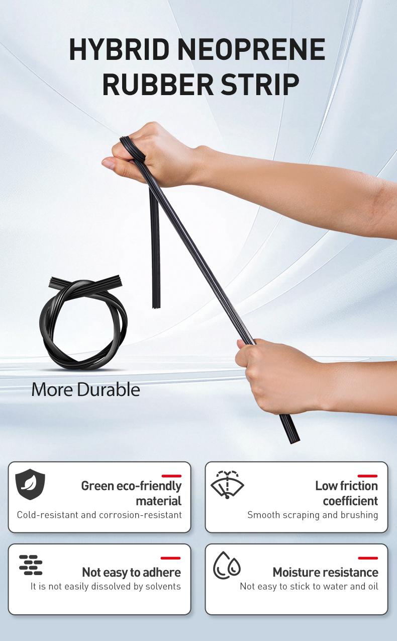 ITUTN Premium Automotive Replacement Windshield Wiper Blades Set of 2 All-Weather Beam Silent for Select Vehicle Models Easy Install Works for ord Toyota Honda Chevrolet Hyundai Ram Nissan GMC Jeep Benz BMW Mazda Kia & More