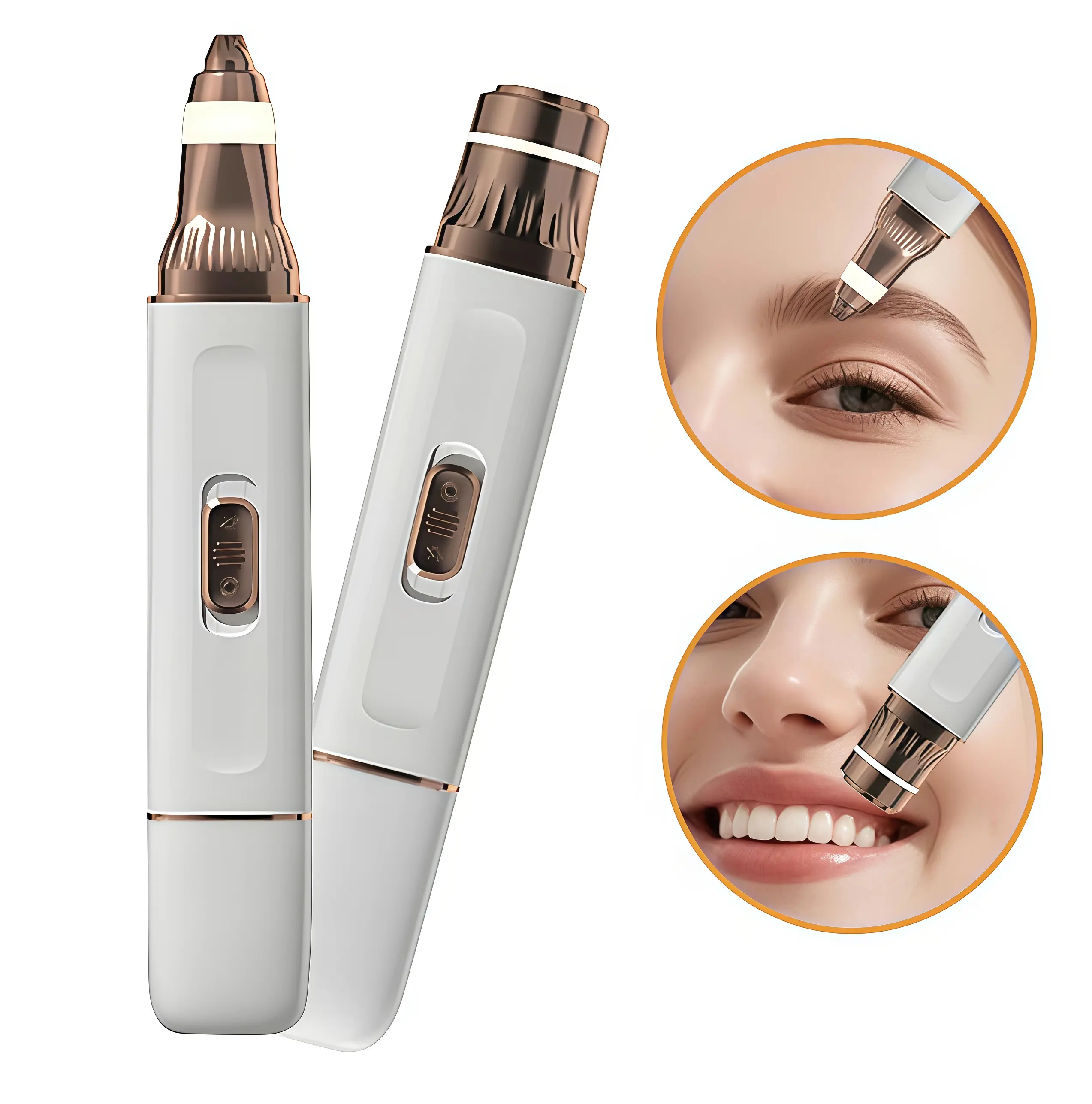 2-in-1 Cordless Rechargeable Electric Eyebrow & Facial Trimmer - Painless Shaver with LED Light, Smooth Skin for Flawless Makeup Application,back to school,back to school haul