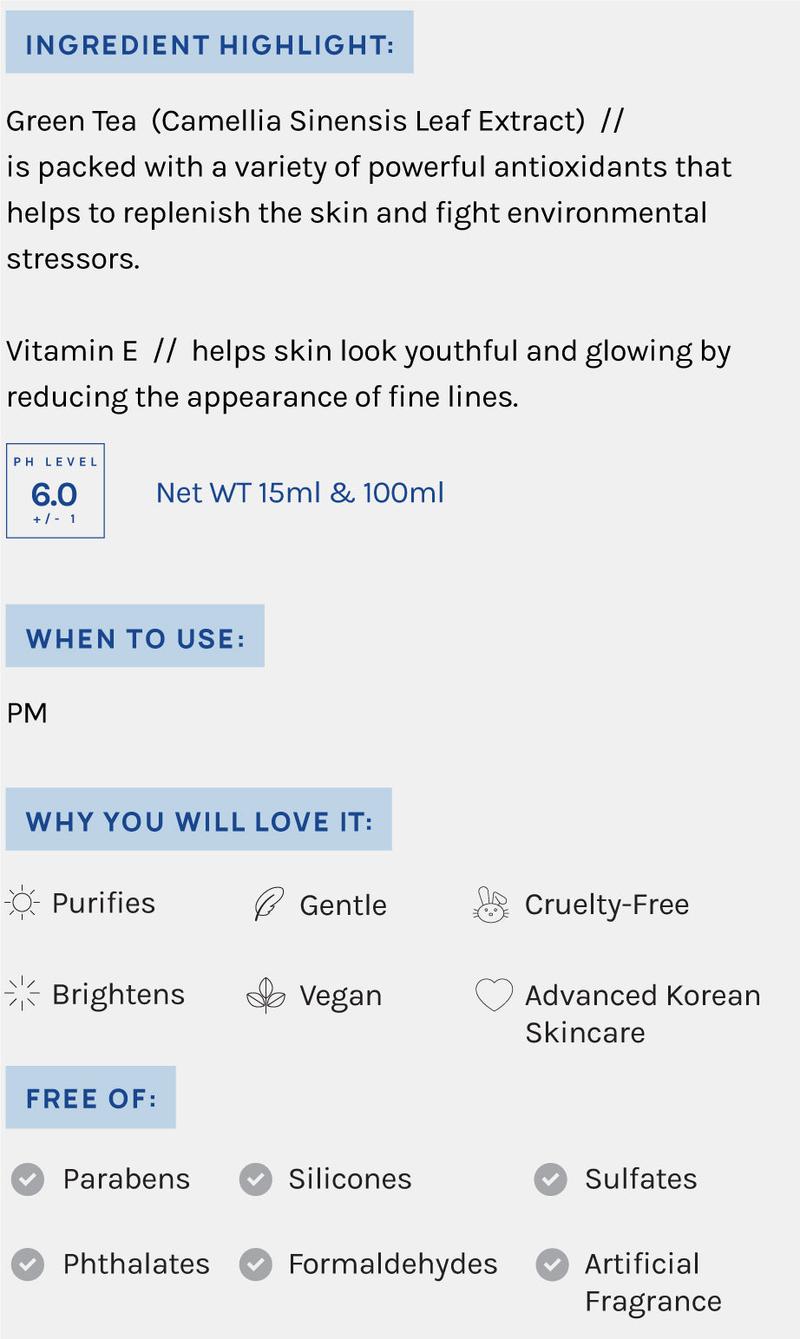 AOA Skin Green Tea + Vitamin E Cleansing Balm