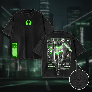 Marathon Game Void Runner Graphic Tshirt Crewneck Sweatshirt Hoodie Tanktop Streetwear 100% Cotton Oversized Bungie Cyber Hunter Sci-Fi Fan Gift Heavyweight Aesthetic Washed Print Unisex Top Neon Design