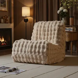 CAODOC Bean Bag Chair, Fireside Chair, Large Bean Bag Chair for Adults, Bean Bag Chairs for Teens with High-Resilience Foam, Non-Slip Base Floor Lounge Sofa,Living Room