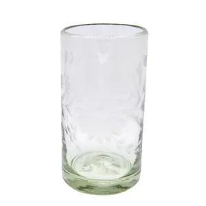 Floral Tall Glasses {Clear- POS}