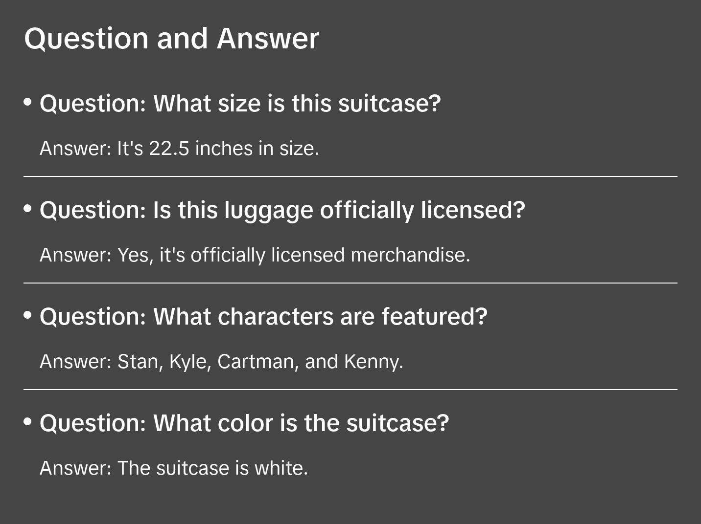 Paramount South Park 22.5" White Carry-On Suitcase Luggage