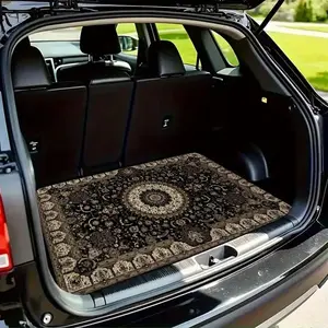 1 brown Bohemian-style printed cargo pad | Durable polyester floor pad, safe and practical, suitable for daily travel, loading/unloading goods and safe storage of goods, vehicle interior accessory, gift for festivals anti-slip tech weather pink mats trunk