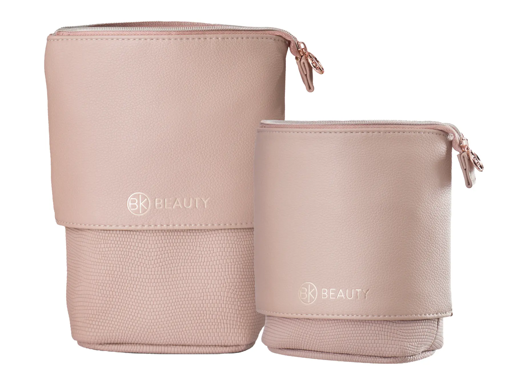 Standup Brush Holder & Travel Makeup Bag - Blush