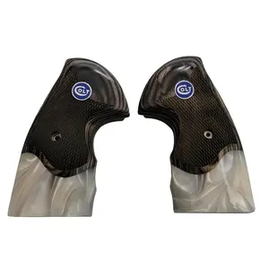 Colt Python Black Rosewood Panels Pearl Acrylic Blue Medallion Silver COLT Letters