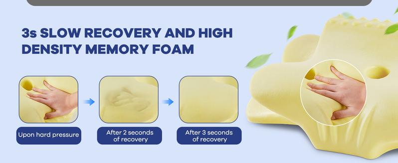 DONAMA Cervical Support Pillow, Ergonomic Memory Foam, Ideal for Side, Back & Stomach Sleepers, Provides Optimal Neck Support