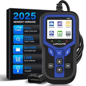LUPUAUTO V321 OBD2 Scanner Diagnostic Tool, Check Engine Light Reset, I/M Readiness, Battery Test & DTC Lookup, for Most 1996+ OBDII Vehicles
