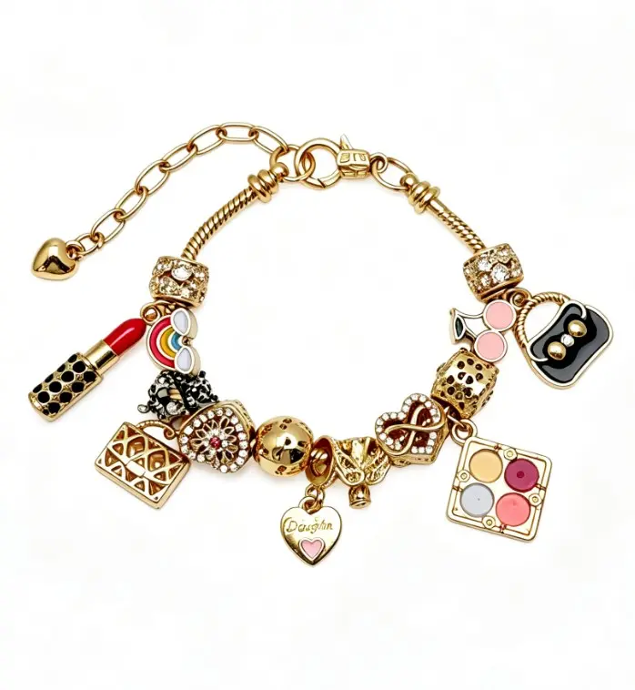 Fashion Charm Bracelet, Personalized Multi-element Pendant Bracelet, Light Luxury Niche Design Hand Jewelry Exquisite Bracelet Jewelry Gifts