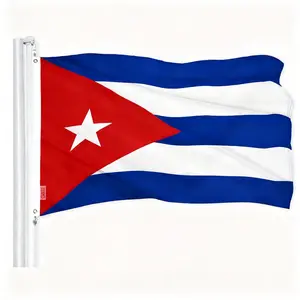 Cuba Cuban Flag| 3x5 Ft| ToughWeave Series Embroidered 300D Polyester| Country Flag, Embroidered Design, Indoor/Outdoor, Brass Grommets