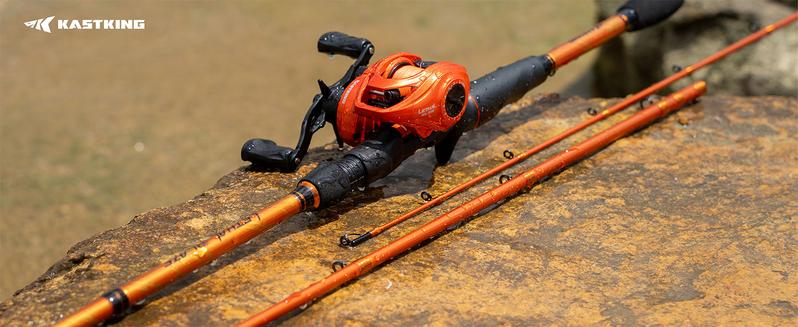 KastKing Lethal Blaze Twin-tip Fishing Rod and Reel Combo, IM6 Graphite 2Pc Blanks, Stainless Steel Guides with Ceramic Rings, Contoured EVA Handles & Fighting Butt, Split or Full Rear Handle Design, 10 Models