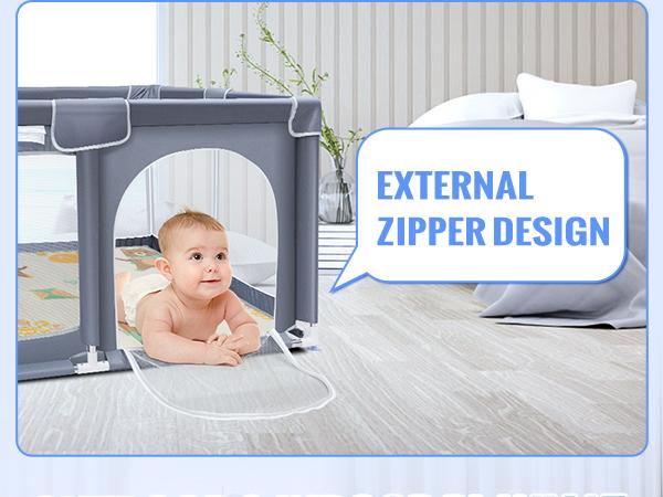 Baby Playpen with Anti-Slip Mat for Indoor&Outdoor Playard Kids Activity Center with Gate, Portable Fence Area for Babies and Toddlers playpen