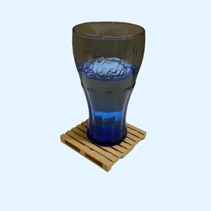 Mini Pallet Coaster Set with Holder | 3D Printed Wooden Pallet Drink Coasters | Rustic Farmhouse Table Decor (4 Pack + Stand)