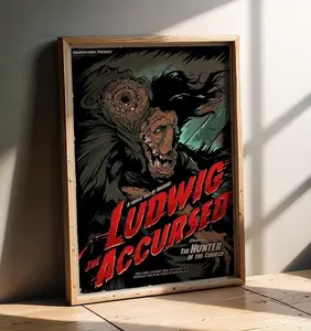 LUDWIG THE ACCURSED Video Game Art Print - Bloodborne Inspired Eldritch Horror Poster - Dark Gothic Boss Wall Decor - Nightmare Aesthetic Gaming Print - Original Fan Art Printed In-House Unframed