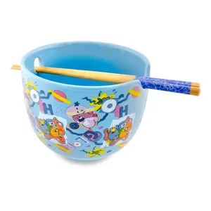 Adventure Time Toss Print 20-Ounce Ramen Bowl and Chopstick Set