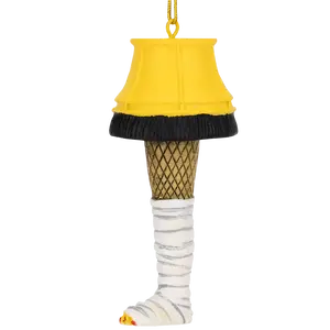 Tree Buddees Broken Leg Lamp Ornament - A Christmas Story Movie Parody Hand-Painted Resin Christmas Tree Decor 3.5 Inches