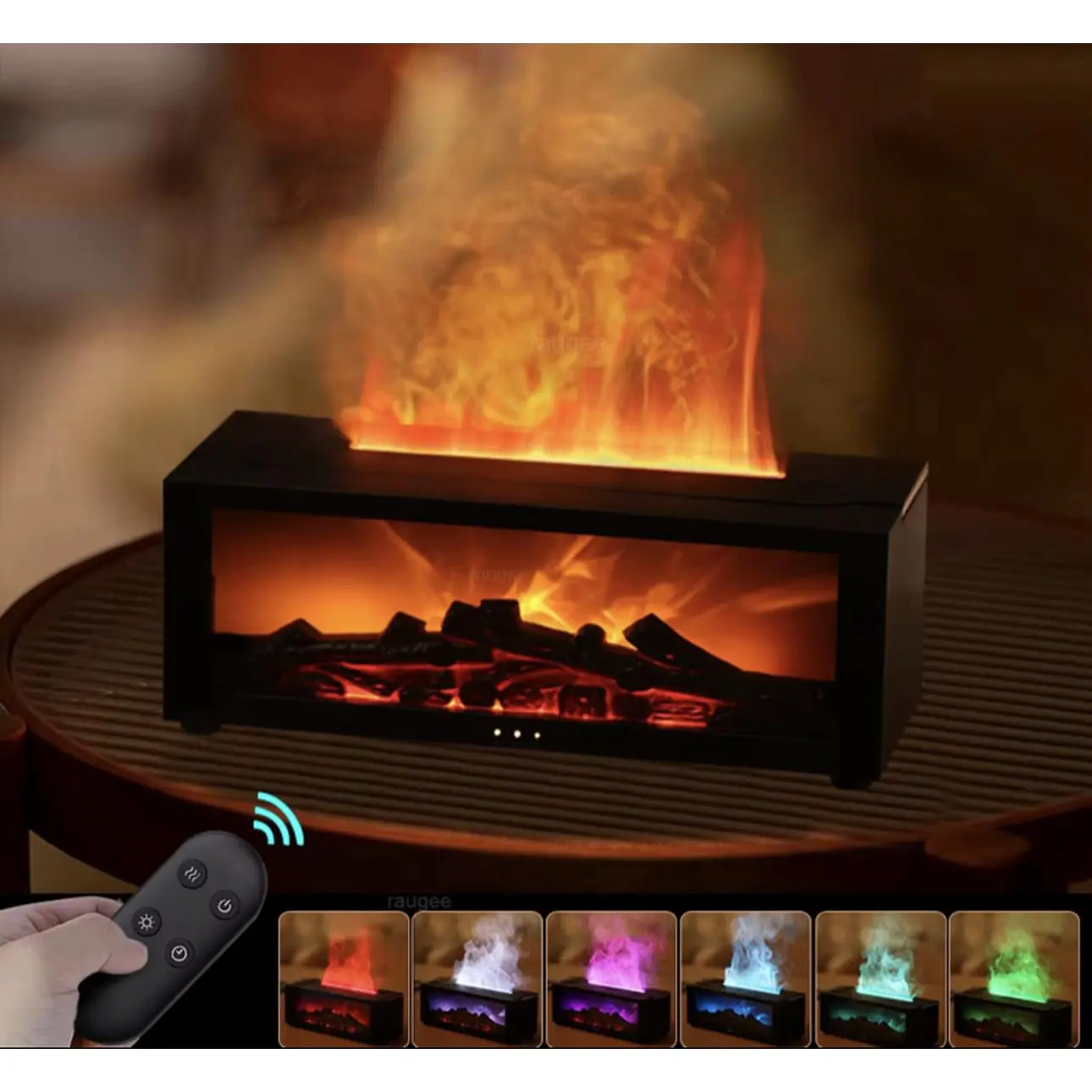 Electric Fireplace with Remote Control and Multiple Color Options for Home Decor