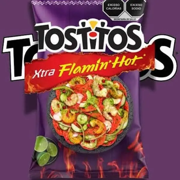 Tostitos Xtra Flamin' Hot Corn Tortilla Chips, 175g Extreme Spicy Crisps - Bitesized, Crispy Style, Crunchy Corn Tortilla Crisps & Puffed Snacks for Snacking, Flavor