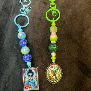 Beaded Acrylic Keychain