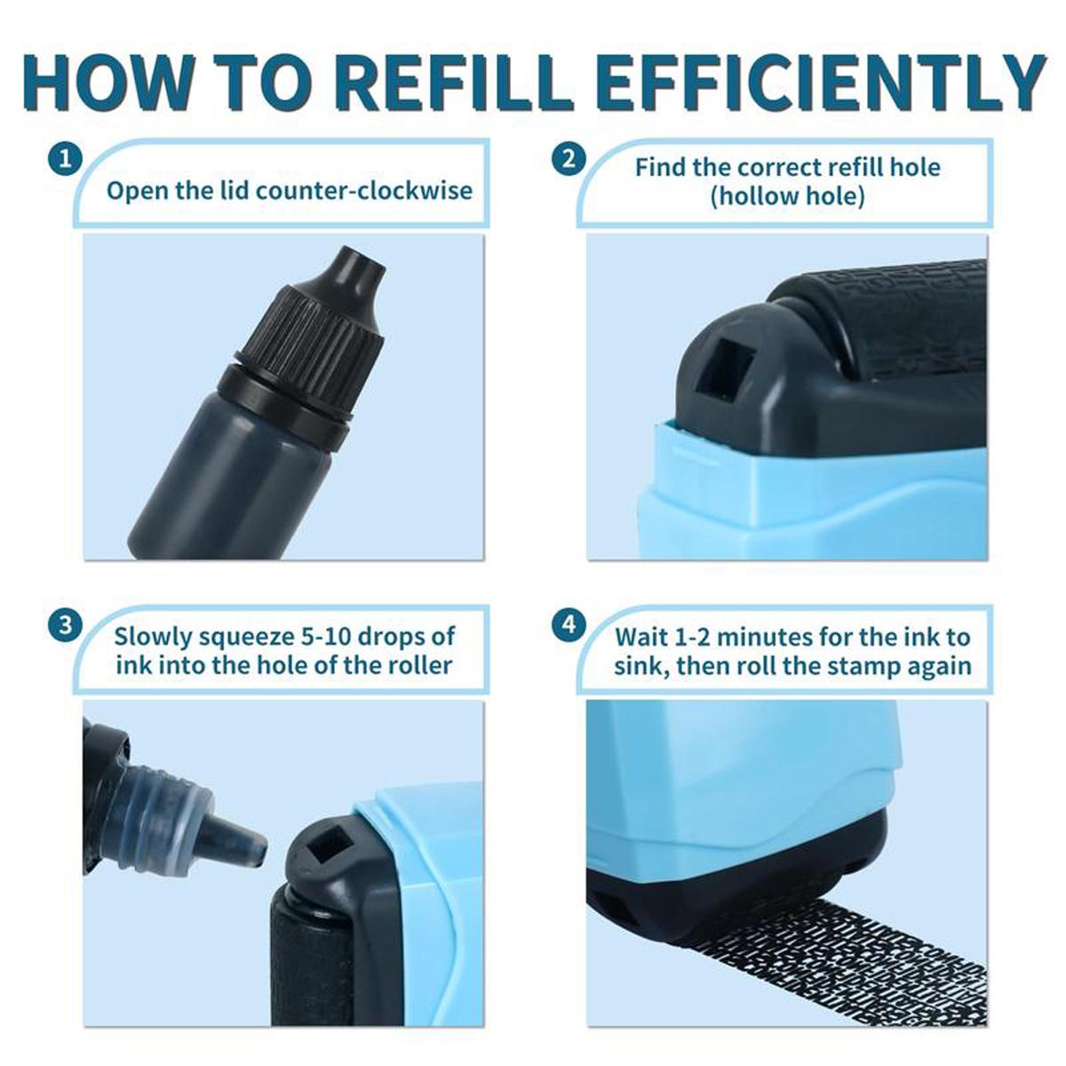 Identity Theft Protection Roller Stamp, Identity Theft Protection Roller Stamp for ID Blockout, Privacy Confidential and Address Blocker