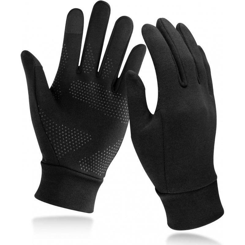 Lightweight Running Gloves, Touch Screen Anti-Slip Warm Gloves Liners for Cycling Biking Sporting Driving for Men Women Gloves