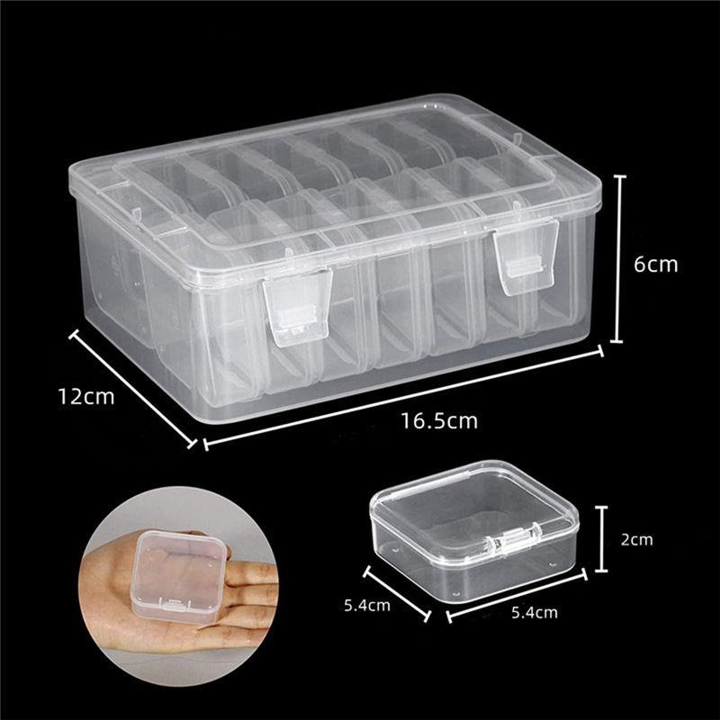 Small Storage Box with Lid Small Plastic Clear Box Plastic Storage Container Box Empty Mini Organiser for Small Items