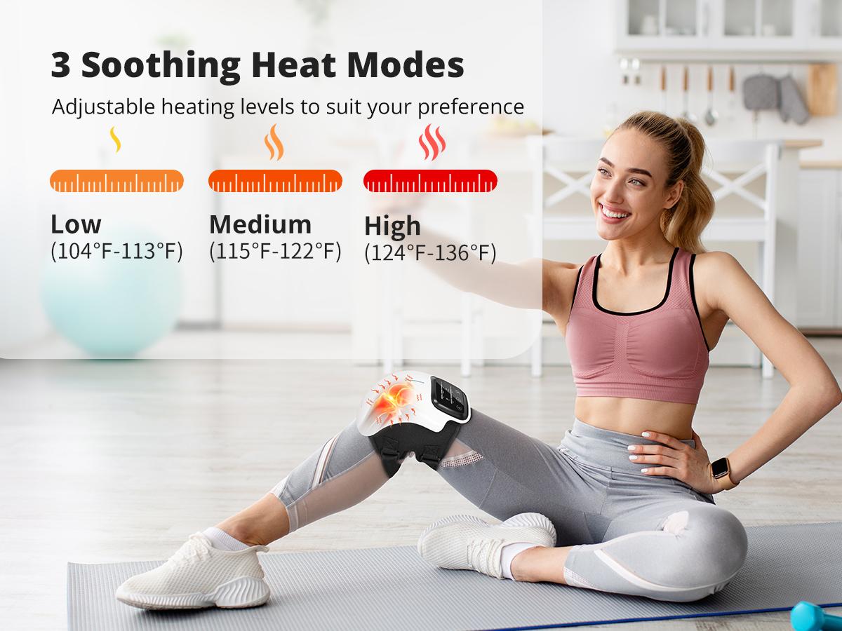 Medcursor Cordless 3-IN-1 Heated Knee Massager with LED Touch Screen 3 Vibration Modes & 3 Heating Levels Ergonomic Design for Comfortable Relaxation Ideal Mother's Day Gift for Parents Adjustable Settings Medcursor Cordless 3-IN-1 Heated Knee Massager with LED Touch Screen 3 Vibration Modes & 3 Heating Levels Ergonomic Design for Comfortable Relaxation Ideal Mother's Day Gift for Parents Adjustable Settings