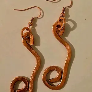 Copper wire earrings