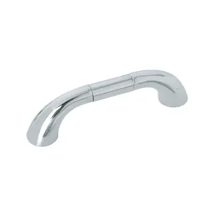 Utopia Alley HW296PLCH021 Tempo Pull Handle - Decorative Cabinet Drop Pull Handles for Cabinets and Drawers - Vintage Cabinet Hardware with Hand Finished Polished Chrome - Metal Drawer Pull Handle, 3.78" Center to Center