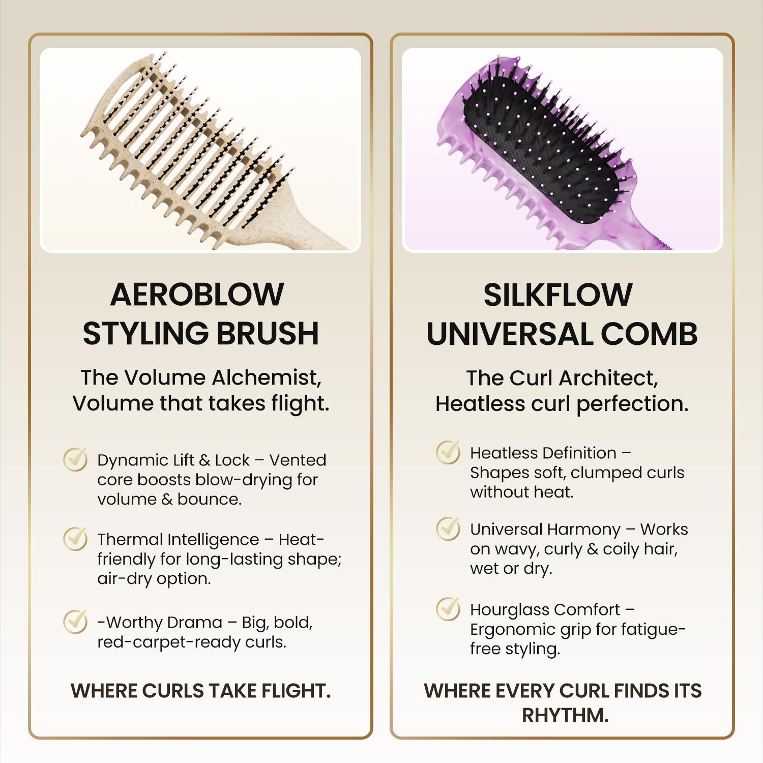 Curl Defining Brush for Women and Men Vented Design for Detangling and Shaping Curls Ergonomic Handle Gentle on Hair Beige Hairbrush
