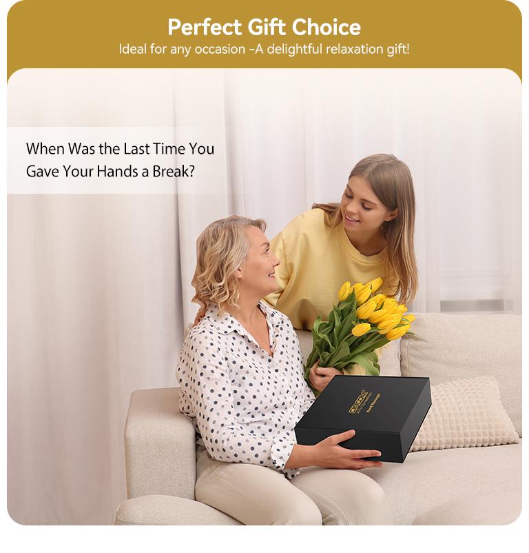 Big Promotion CINCOM Brand New Hand Massager, Cordless Finger Massager with Heat and Vibration, Adjustable Intensity and Temperature, with Clear Visible LED Screen, Rechargeable, Comfort, Great as a Gift for Friends or Family, Comfort