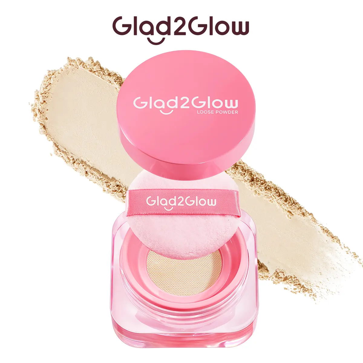 Glad2Glow Perfect Blur & Cover Loose Powder Makeup, Lightweight Air-Blur Cosmetic with Oil Control, Soft Focus & Extra Coverage for Seamless Baking Complexion Perfector, Oil Control Powder, Soft Focus Powder