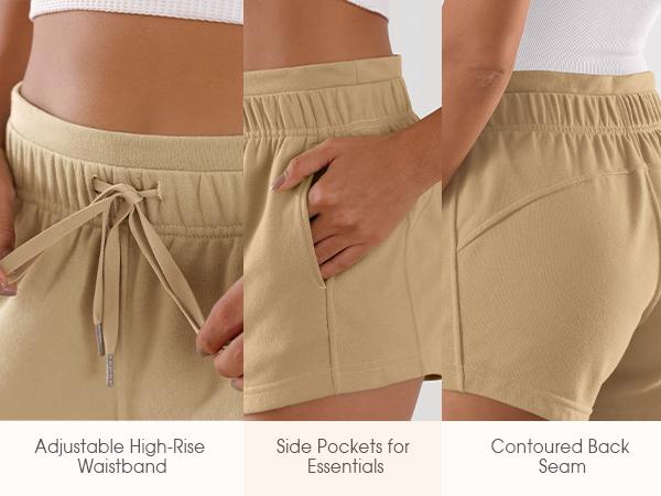 ODODOS Women's Sweat Shorts with Pockets Cotton French Terry Drawstring Summer Workout Casual Lounge Shorts ODODOS Women's Sweat Shorts with Pockets Cotton French Terry Drawstring Summer Workout Casual Lounge Shorts