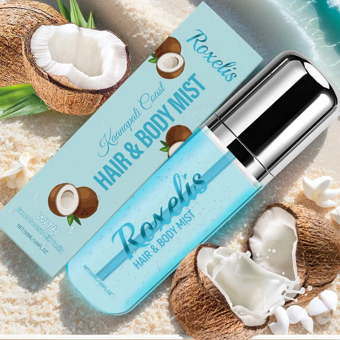 Coconut Scented Women's Body Serum, Body Care, Light Fresh Scent, Natural Ingredients, Daily Fresh, Soft Scent, Date Charming