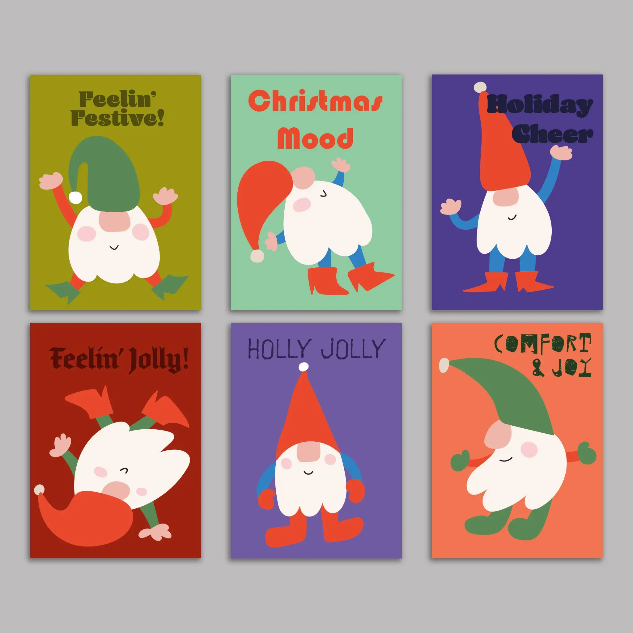 Elf Christmas Cards, Set of 24