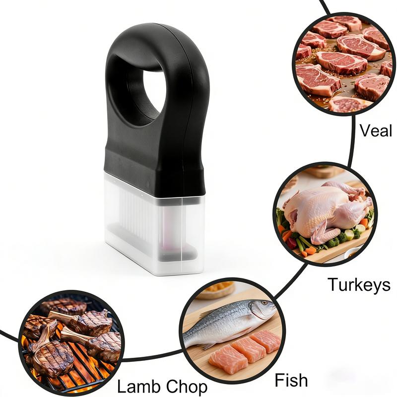 Meat Tenderizer Tool Heavy Duty 48 Stainless Steel Ultra Sharp Needle Blades for Chicken Steak Veal BBQ Kitchen Gadget Kitchenware Cutting Cooking