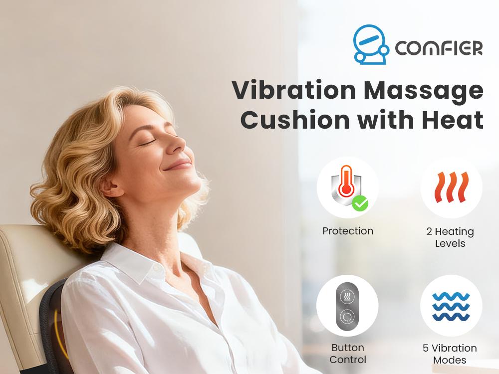COMFIER Office Seat Cushion, Back Seat Cushion for Home Office Use, Chair Pad for Cold Winter, Seat Pad for Office Chair, Ideal Gifts for Men, Women