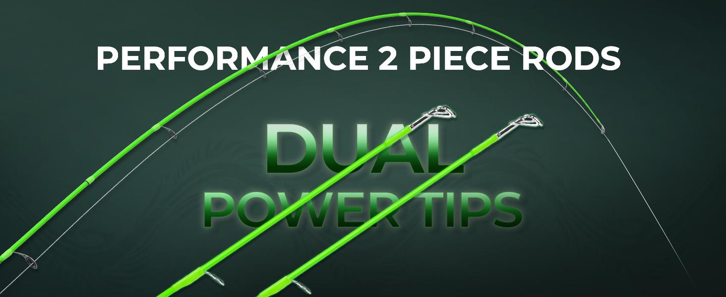 KastKing Zephyr Dual-tip Fishing Rod & Spinning Reel Combo, Dual Tips Section for Different Powers, IM6 Graphite 2Pc Blanks, KastFlex Technology, Rubber Cork Handle, Integrate Hook Keeper, 8 Models