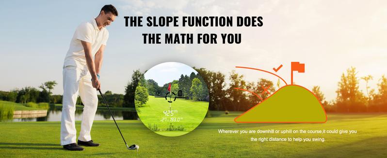 VEVOR Golf Rangefinder, TikTokShopBlackFriday, Max 1300 Yards Laser Golfing Hunting Range Finder, 6X Magnification Distance Measuring, Golfing Accessory with External Magnet Mount, High-Precision Flag Lock, Slope