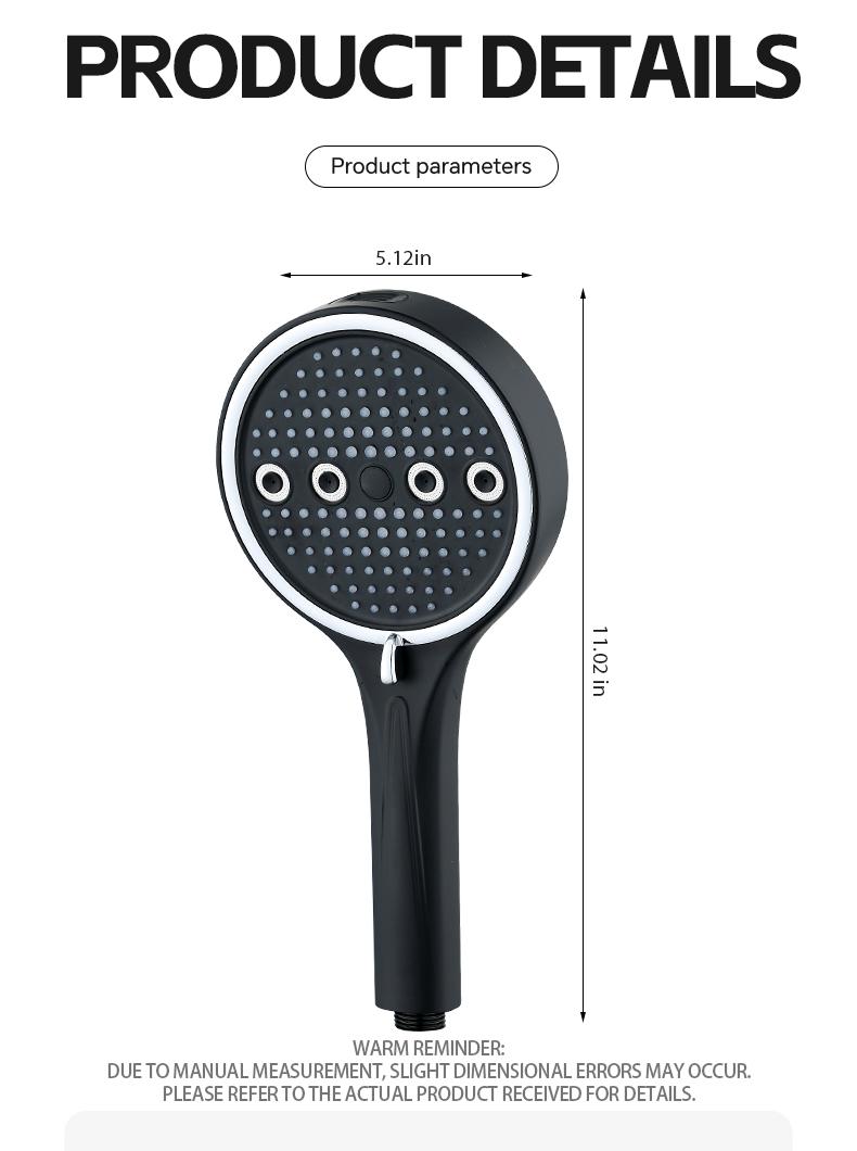 Powerful 6-Mode Handheld Shower Head High Pressure Water Spray with Rainfall Massage Pulse Spray Hybrid Bubble Patterns Premium ABS Material Wall Mount Showerhead Modern Bathroom Upgrade Ideal Summer Shower Accessory Perfect Holiday Gift Powerful 6-Mode Handheld Shower Head High Pressure Water Spray with Rainfall Massage Pulse Spray Hybrid Bubble Patterns Premium ABS Material Wall Mount Showerhead Modern Bathroom Upgrade Ideal Summer Shower Accessory Perfect Holiday Gift