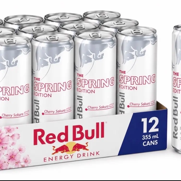 Red Bull Cherry Sakura Flavored Energy Drink, 12oz Cans, 12-Pack