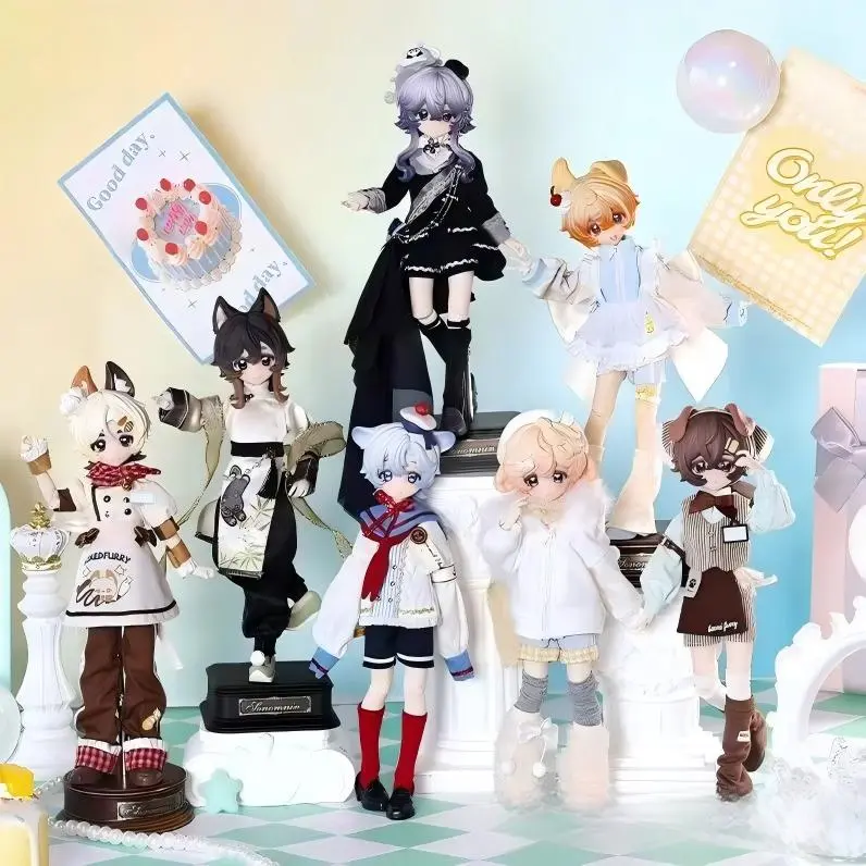 BoxedFurry Series 1/8 Scale Plastic BJD Action Figure, Unisex Collecting Surprise Pack Blind Box