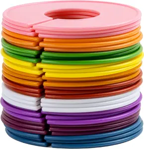 30PCS Closet Dividers Clothes Organizers -  Closet Organizers Plastic Clothes Size Dividers Labels Separators for Garment Organizer Boutique Hanger Clothing Rack No Burrs 10 Assorted Colors