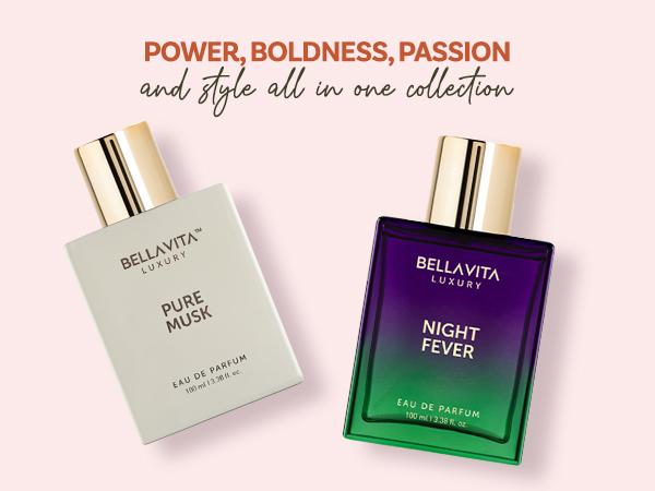 Cold Heat by BellaVita Luxury | Perfume Combo Gift Set | 2×100 ml | Night Fever & Pure Musk | Long Lasting Eau De Parfum | Vegan & Cruelty Free