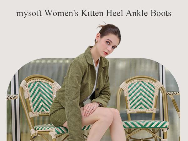 Mysoft Women's Square Toe Kitten Heel Ankle Boots, Winter Womensfashion Shoe, Comfortable Side Zipper Boots for Women, Elegant Walking Shoes, Ideal Valentine's Day Gift Mysoft Women's Square Toe Kitten Heel Ankle Boots, Winter Womensfashion Shoe, Comfortable Side Zipper Boots for Women, Elegant Walking Shoes, Ideal Valentine's Day Gift