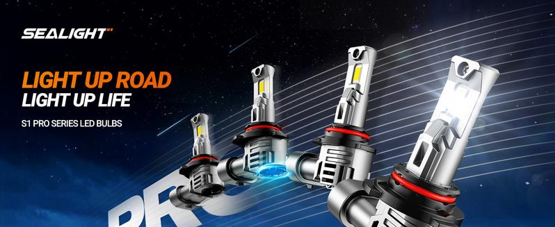 SEALIGHT 9005 H11/H8 Fog Lamps 58,000LM for ATVs & Powersports, 8×Brighteness S1 Series Wireless 9005 H11 Fog Lamps 1:1 Real Size 10 Years Lifespan- Pack of 2