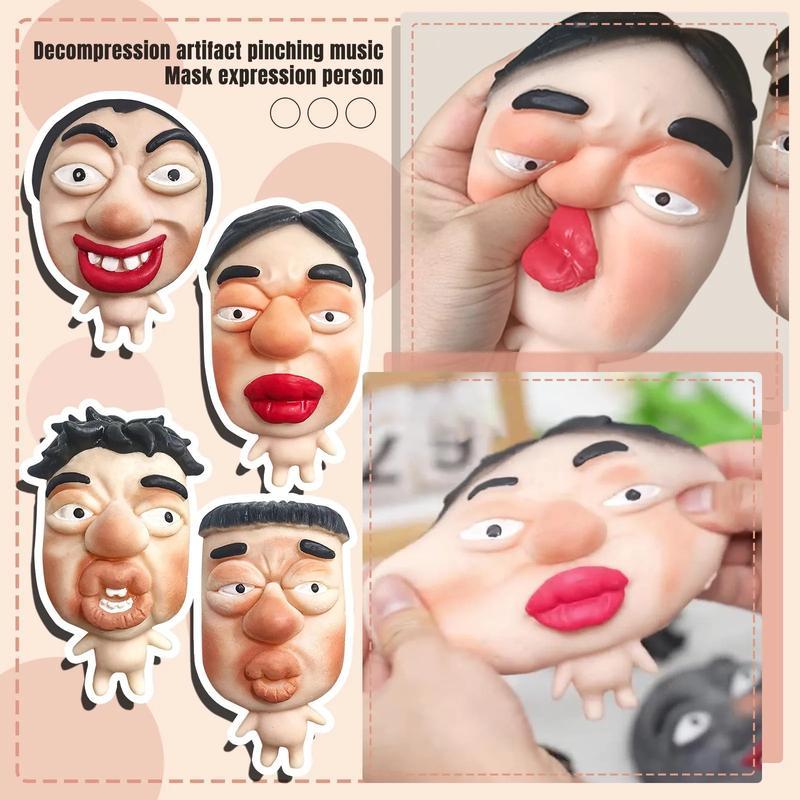 Popping Pimple Squishy Toy Fast-rebound Squeeze Toy with Funny Faces for Stress Relief and Fun Personalized Design Ultra-squishy Silicone with Non-Toxic Red Dye and Durable Tool