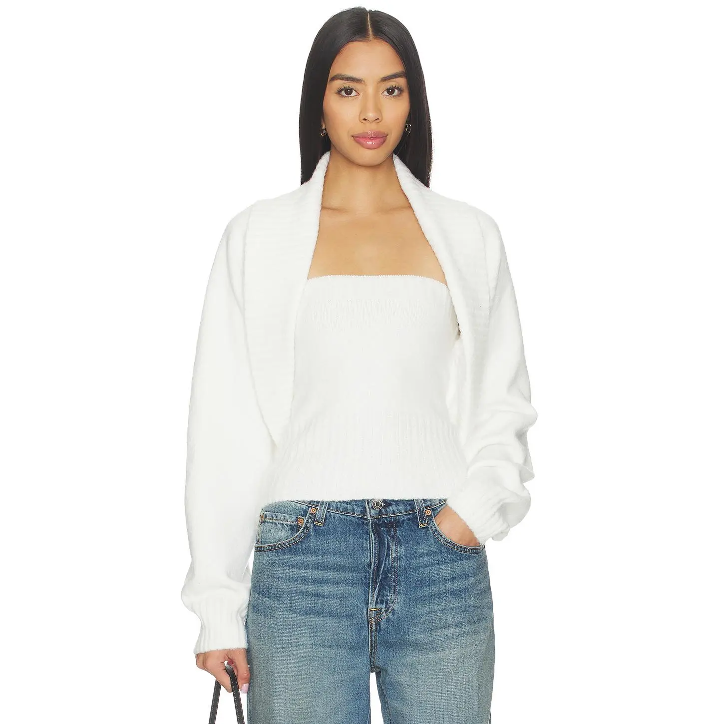 MORE TO COME Huntah Cardigan Set in Ivory