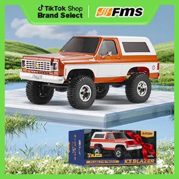 FMS 1/24 RC Crawler  Chevy K5 Blazer S RC Car FCX24S RTR RC Pickup Truck SUV 4WD 2.4GHz 3CH Hobby RC Model 8km/h Mini Car Off-Road Remote Control Car,back to school